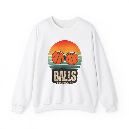 Retro Basketball Sweatshirt, Trendy Sports Apparel, Gift for Athletes, Cozy Crewneck, Vintage Sportswear, Fun Gym Outfit