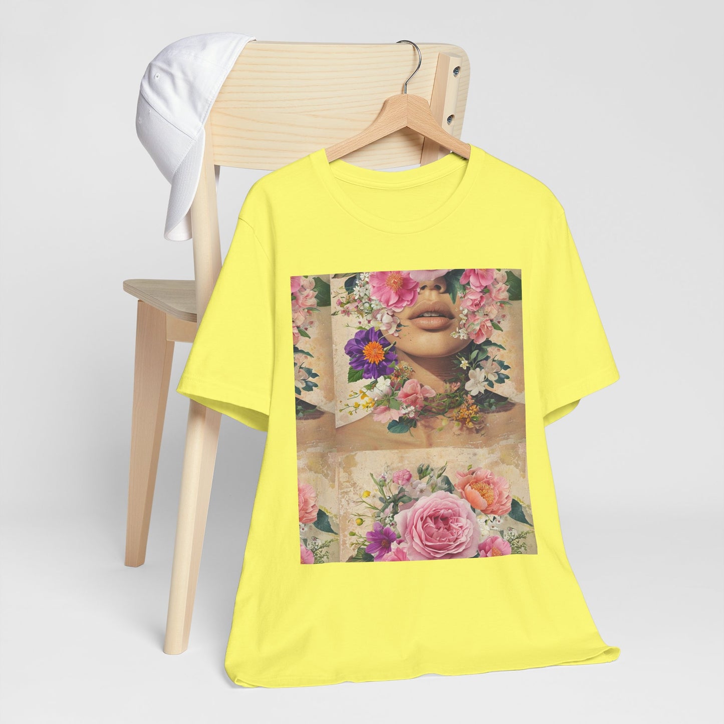 Floral Whimsy Unisex Tee, Bohemian Graphic Shirt, Nature-Inspired Casual Wear, Gift for Flower Lovers, Spring Fashion