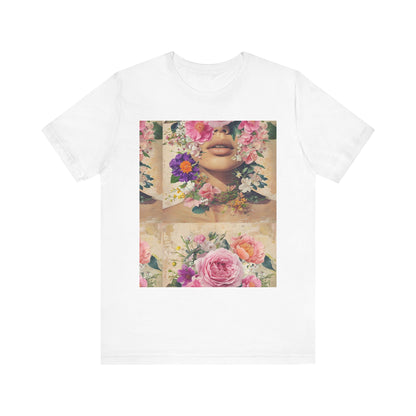 Floral Whimsy Unisex Tee, Bohemian Graphic Shirt, Nature-Inspired Casual Wear, Gift for Flower Lovers, Spring Fashion