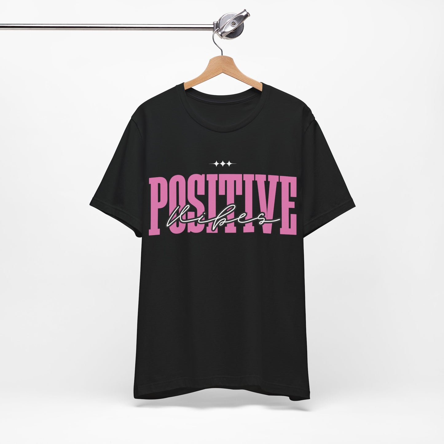 Positive Vibes Unisex Jersey Short Sleeve Tee, Casual T-Shirt, Motivational Shirt, Gift for Friends, Summer Outfit, Positive Energy Tee