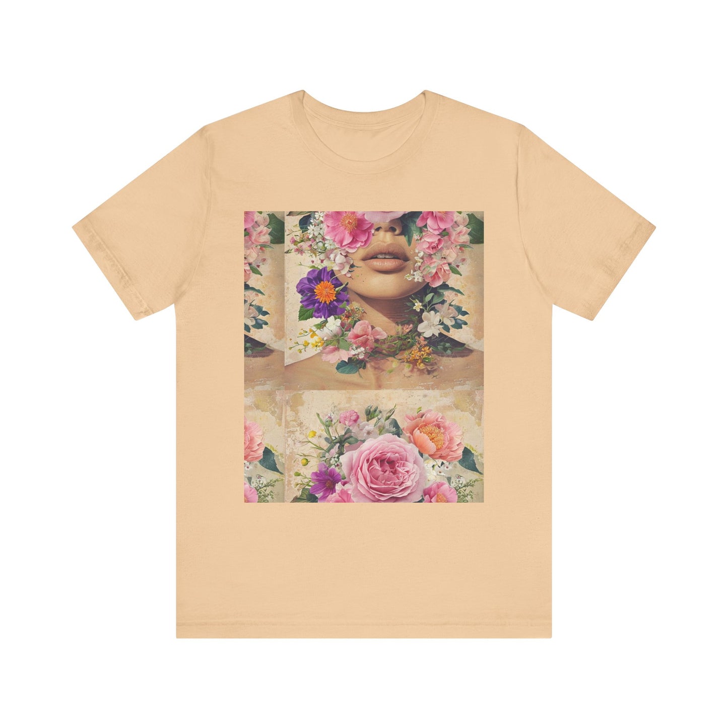 Floral Whimsy Unisex Tee, Bohemian Graphic Shirt, Nature-Inspired Casual Wear, Gift for Flower Lovers, Spring Fashion