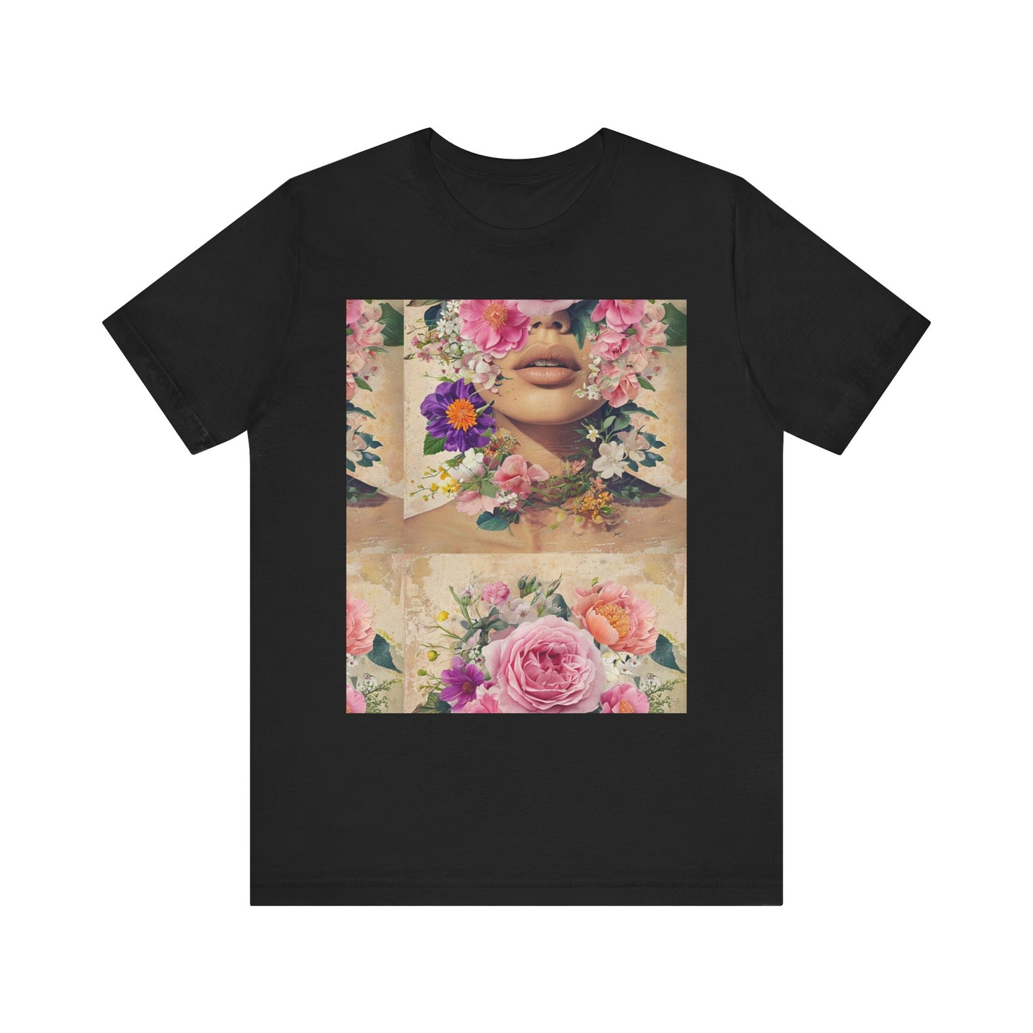 Floral Whimsy Unisex Tee, Bohemian Graphic Shirt, Nature-Inspired Casual Wear, Gift for Flower Lovers, Spring Fashion