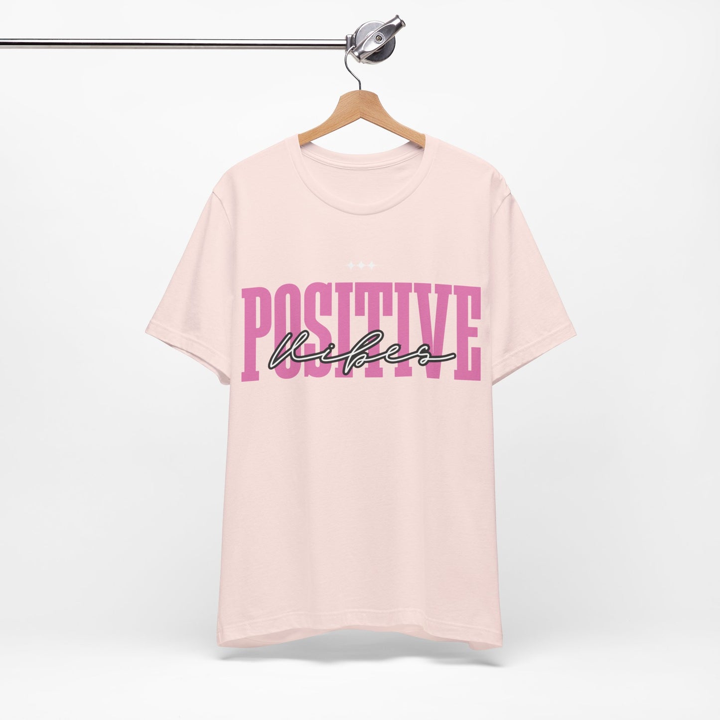 Positive Vibes Unisex Jersey Short Sleeve Tee, Casual T-Shirt, Motivational Shirt, Gift for Friends, Summer Outfit, Positive Energy Tee