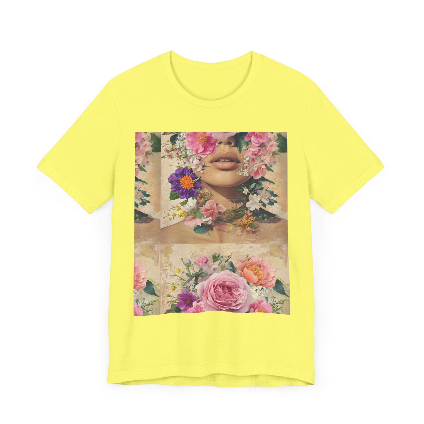 Floral Whimsy Unisex Tee, Bohemian Graphic Shirt, Nature-Inspired Casual Wear, Gift for Flower Lovers, Spring Fashion