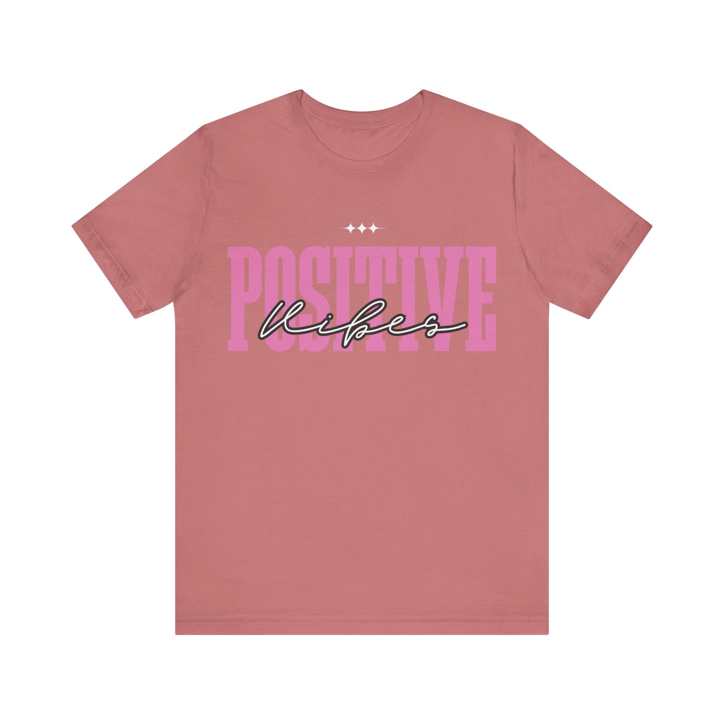 Positive Vibes Unisex Jersey Short Sleeve Tee, Casual T-Shirt, Motivational Shirt, Gift for Friends, Summer Outfit, Positive Energy Tee