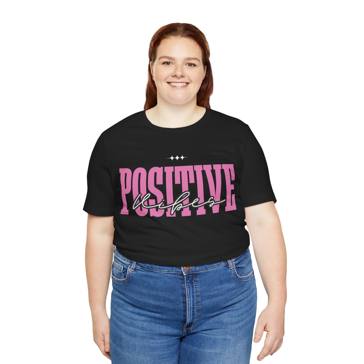 Positive Vibes Unisex Jersey Short Sleeve Tee, Casual T-Shirt, Motivational Shirt, Gift for Friends, Summer Outfit, Positive Energy Tee