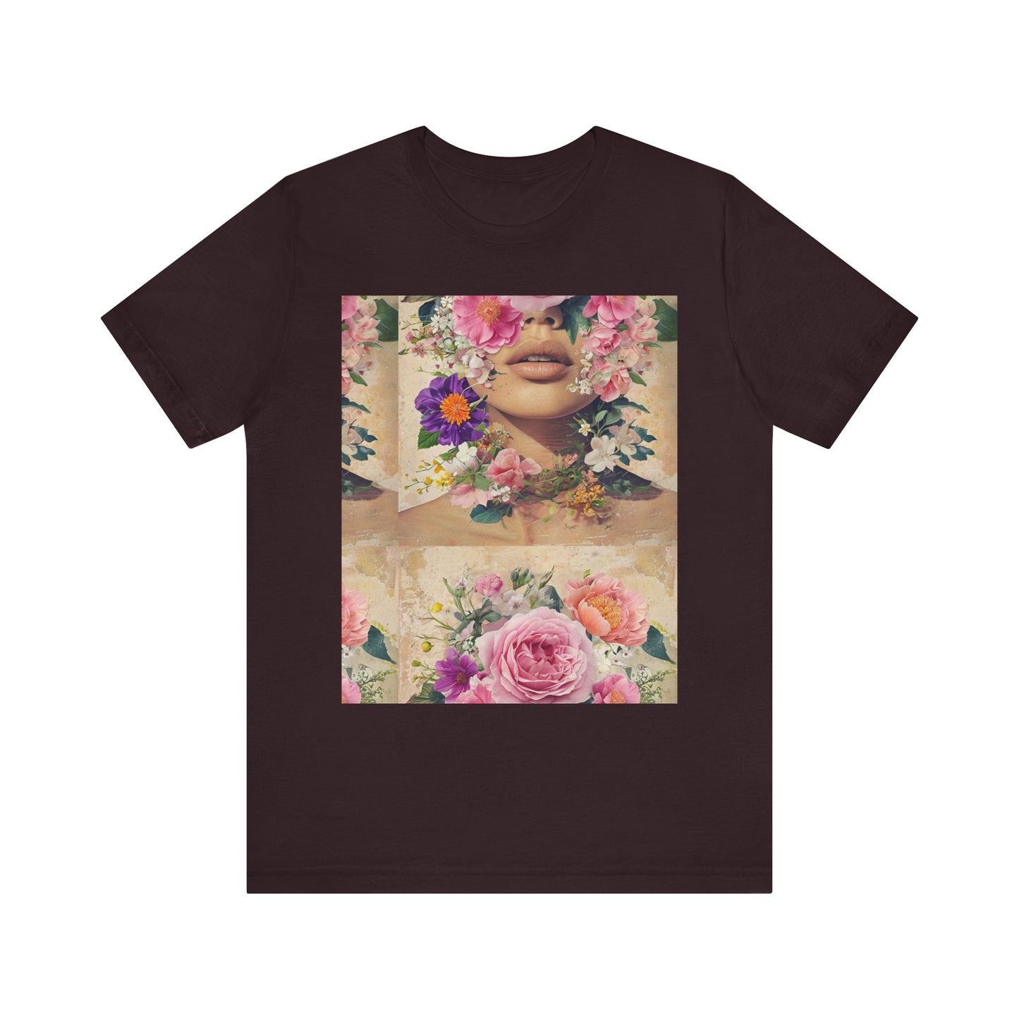 Floral Whimsy Unisex Tee, Bohemian Graphic Shirt, Nature-Inspired Casual Wear, Gift for Flower Lovers, Spring Fashion