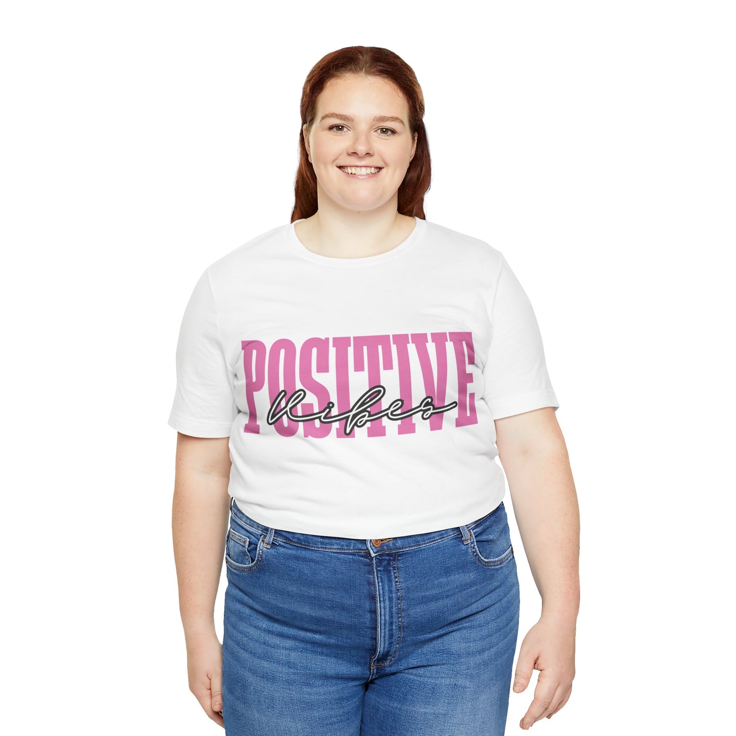 Positive Vibes Unisex Jersey Short Sleeve Tee, Casual T-Shirt, Motivational Shirt, Gift for Friends, Summer Outfit, Positive Energy Tee