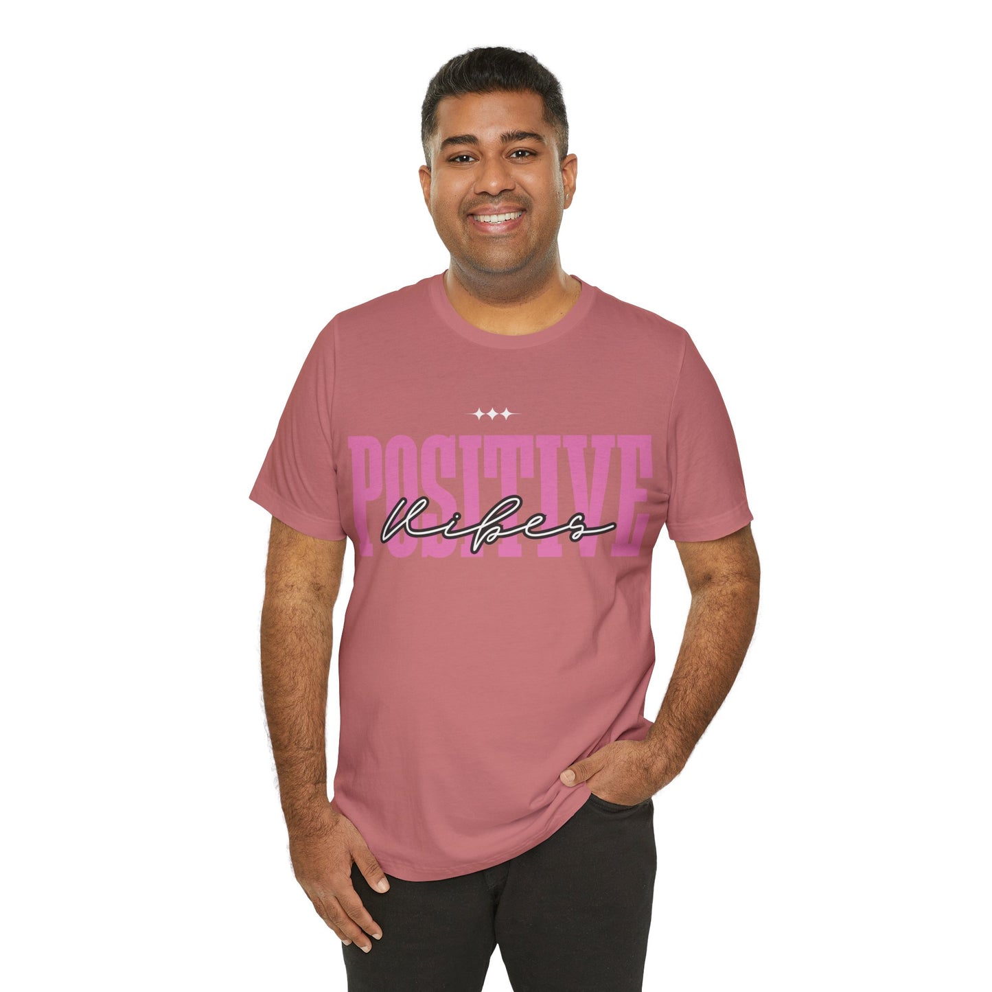 Positive Vibes Unisex Jersey Short Sleeve Tee, Casual T-Shirt, Motivational Shirt, Gift for Friends, Summer Outfit, Positive Energy Tee