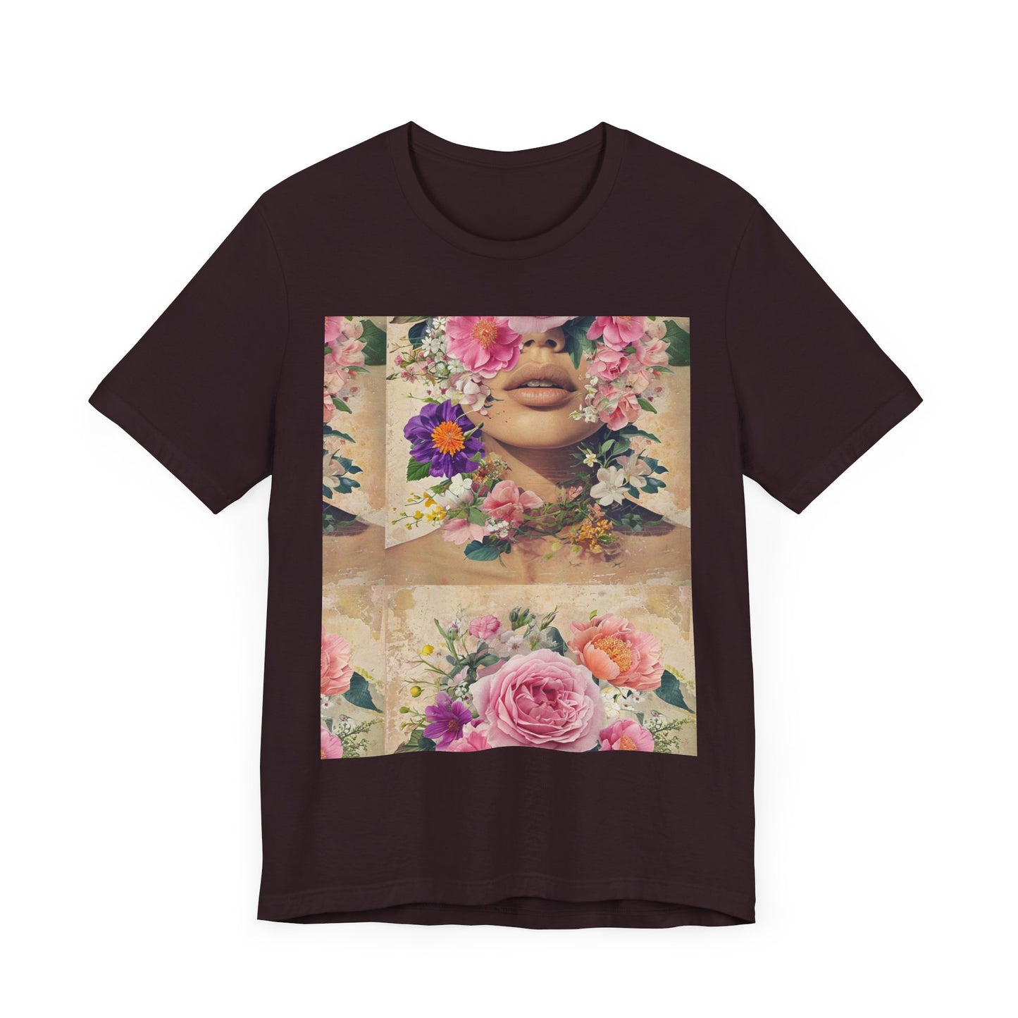 Floral Whimsy Unisex Tee, Bohemian Graphic Shirt, Nature-Inspired Casual Wear, Gift for Flower Lovers, Spring Fashion